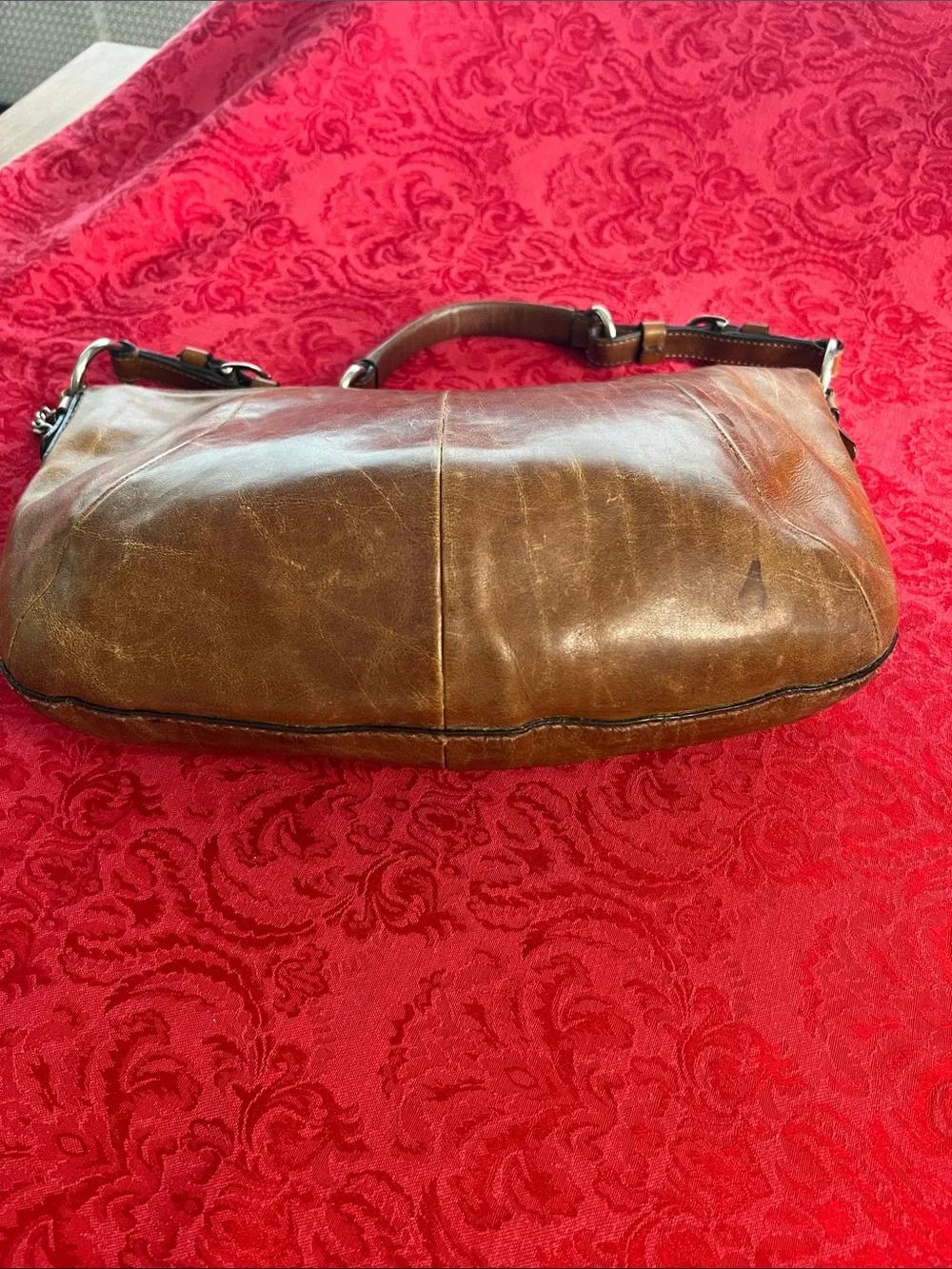 Coach Brown Leather Soho Hobo Shoulder Bag J0894-12683 Distressed